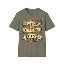 Load image into Gallery viewer, I Drink & I Know Things Meme Shirt- Unisex Softstyle T-Shirt