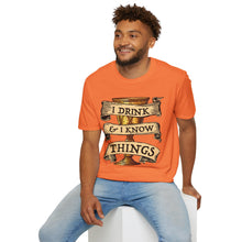 Load image into Gallery viewer, I Drink & I Know Things Meme Shirt- Unisex Softstyle T-Shirt