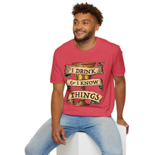 Load image into Gallery viewer, I Drink & I Know Things Meme Shirt- Unisex Softstyle T-Shirt