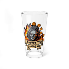 Load image into Gallery viewer, Beware The Smiling Game Master 16oz Mixing Glass
