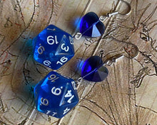Load image into Gallery viewer, Jewelry, Heart Cut Dice Earrings - D20