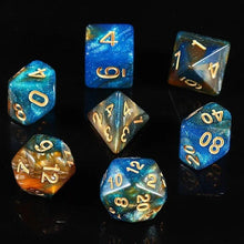 Load image into Gallery viewer, Dice Set, 7Pcs/Set Sparkle Polyhedral Dice for DnD