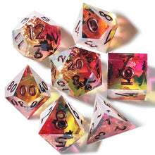 Load image into Gallery viewer, Dice Set, 7Pcs/Set Colored Sharp Edge Resin Polyhedral