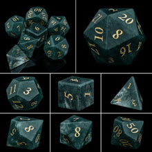 Load image into Gallery viewer, Dice Set, 7Pcs/Set Sharp Edge Polyhedral Crystal & Gemstone DnD Dice