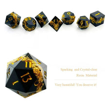 Load image into Gallery viewer, Dice Set, 7Pcs/Set Sharp Resin Polyhedral Dice - Three-layer Sandwich Dice