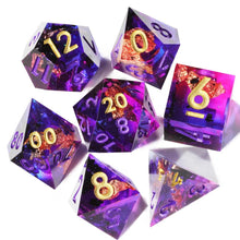 Load image into Gallery viewer, Dice Set, 7Pcs/Set Colored Sharp Edge Resin Polyhedral