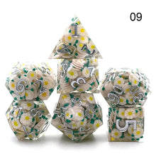 Load image into Gallery viewer, Dice Set, 7Pcs/Set Sharp Resin Polyhedral Dice - Three-layer Sandwich Dice
