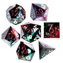 Load image into Gallery viewer, Dice Set, 7Pcs/Set Colored Sharp Edge Resin Polyhedral