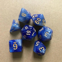 Load image into Gallery viewer, Dice Set, 7Pcs/Set Sparkle Polyhedral Dice for DnD
