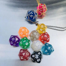 Load image into Gallery viewer, Jewelry, Pendant Crystal Net Metal Necklace Necklace Dice Pendant