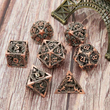 Load image into Gallery viewer, Dice Set, 7Pcs/Set Metal Dragon Polyhedral Dice For DnD