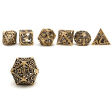 Load image into Gallery viewer, Dice Set, 7Pcs/Set Metal Dragon Polyhedral Dice For DnD