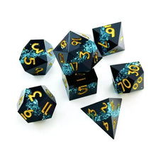 Load image into Gallery viewer, Dice Set, 7Pcs/Set Sharp Resin Polyhedral Dice - Three-layer Sandwich Dice