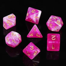 Load image into Gallery viewer, Dice Set, 7Pcs/Set Sparkle Polyhedral Dice for DnD