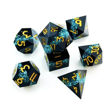 Load image into Gallery viewer, Dice Set, 7Pcs/Set Sharp Resin Polyhedral Dice - Three-layer Sandwich Dice
