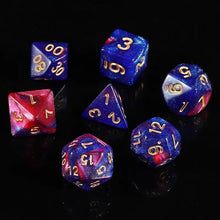 Load image into Gallery viewer, Dice Set, 7Pcs/Set Sparkle Polyhedral Dice for DnD