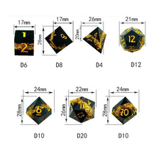Load image into Gallery viewer, Dice Set, 7Pcs/Set Sharp Resin Polyhedral Dice - Three-layer Sandwich Dice