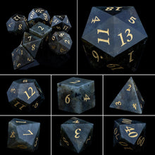 Load image into Gallery viewer, Dice Set, 7Pcs/Set Sharp Edge Polyhedral Crystal & Gemstone DnD Dice