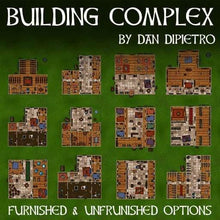 Cargar imagen en el visor de la galería, Building Complex - Dungeons By Dan, Modular terrain and dungeon tiles for tabletop games using battle maps.