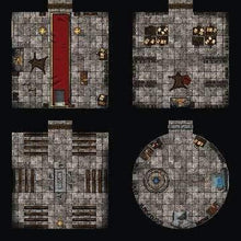Load image into Gallery viewer, Infinite Keep - Dungeons By Dan, Modular terrain and dungeon tiles for tabletop games using battle maps.