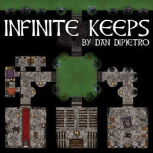 Load image into Gallery viewer, Infinite Keep - Dungeons By Dan, Modular terrain and dungeon tiles for tabletop games using battle maps.