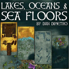 Load image into Gallery viewer, Lakes, Oceans, & Sea Floors - Dungeons By Dan, Modular terrain and dungeon tiles for tabletop games using battle maps.