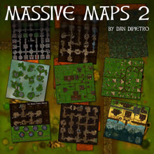 Load image into Gallery viewer, Massive Maps 2 - Dungeons By Dan, Modular terrain and dungeon tiles for tabletop games using battle maps.