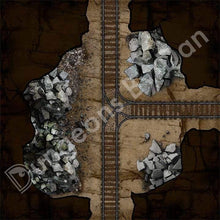 Load image into Gallery viewer, Mining Caverns - Dungeons By Dan, Modular terrain and dungeon tiles for tabletop games using battle maps.