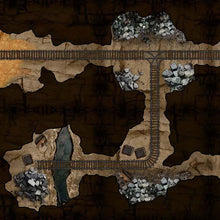 Load image into Gallery viewer, Mining Caverns - Dungeons By Dan, Modular terrain and dungeon tiles for tabletop games using battle maps.