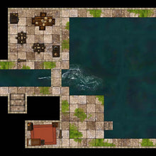 Load image into Gallery viewer, Sewers & Aqueducts - Dungeons By Dan, Modular terrain and dungeon tiles for tabletop games using battle maps.