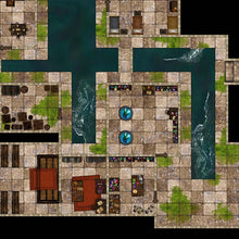 Load image into Gallery viewer, Sewers & Aqueducts - Dungeons By Dan, Modular terrain and dungeon tiles for tabletop games using battle maps.