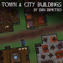 Load image into Gallery viewer, Town And City Building Tiles - Dungeons By Dan, Modular terrain and dungeon tiles for tabletop games using battle maps.