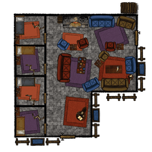 Load image into Gallery viewer, Town And City Buildings - Dungeons By Dan, Modular terrain and dungeon tiles for tabletop games using battle maps.