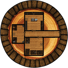 Load image into Gallery viewer, Tree Fort Village - Dungeons By Dan, Modular terrain and dungeon tiles for tabletop games using battle maps.