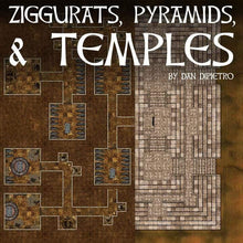 Load image into Gallery viewer, Ziggurats, Temples, And Pyramids - Dungeons By Dan, Modular terrain and dungeon tiles for tabletop games using battle maps.