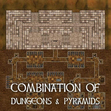Load image into Gallery viewer, Ziggurats, Temples, And Pyramids - Dungeons By Dan, Modular terrain and dungeon tiles for tabletop games using battle maps.