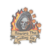 Load image into Gallery viewer, Beware The Smiling GM - Kiss-Cut Stickers
