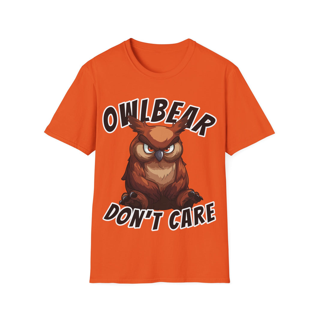 Owlbear Don't Care - Unisex Softstyle T-Shirt - Dungeon Master DM Shirt - Gamer Shirt