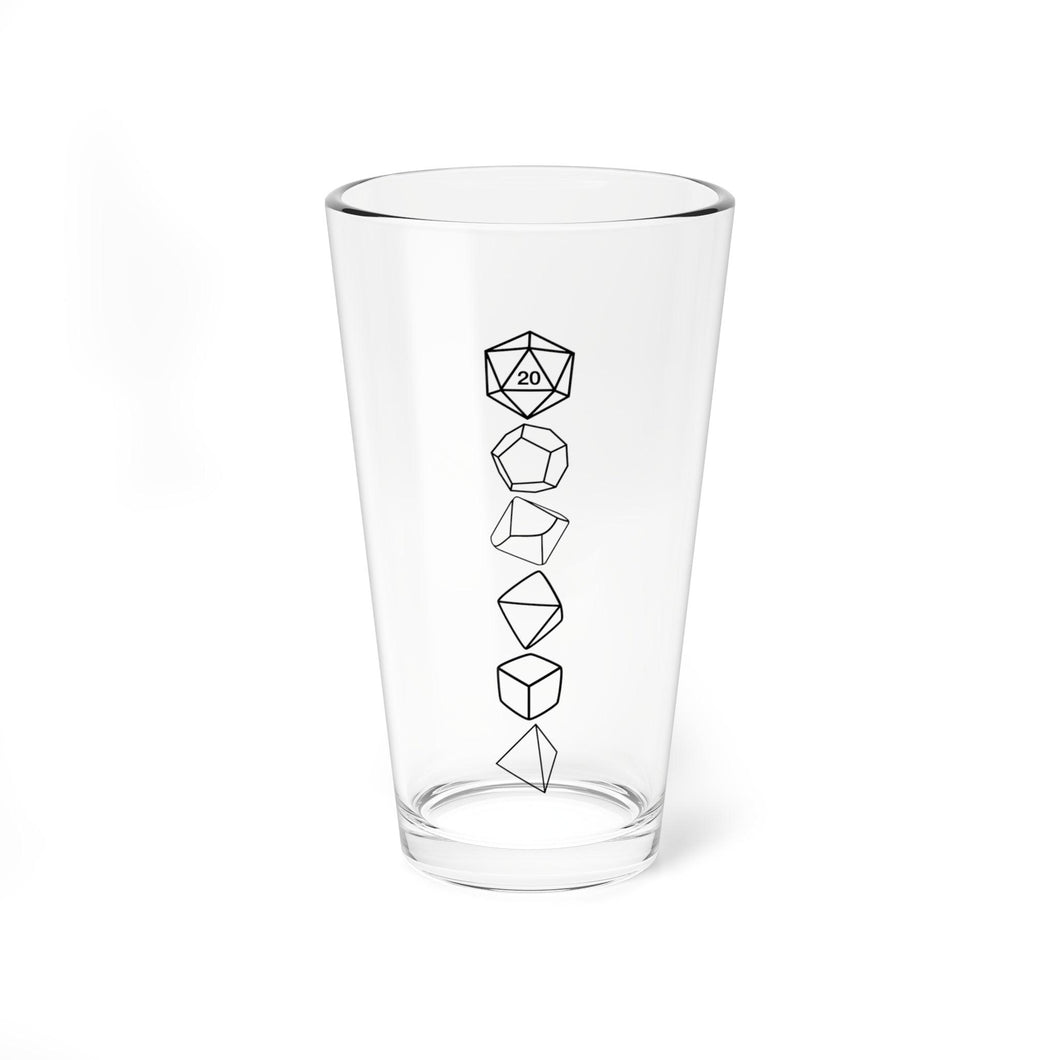 Polyhedral Dice 16oz Pint Glass