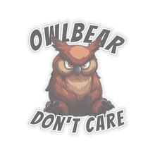 Cargar imagen en el visor de la galería, Owlbear Don&#39;t Care Kiss-Cut Stickers - DnD Merch - Dungeons &amp; Dragons Accessories
