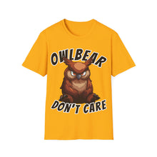 Load image into Gallery viewer, Owlbear Don&#39;t Care - Unisex Softstyle T-Shirt - Dungeon Master DM Shirt - Gamer Shirt

