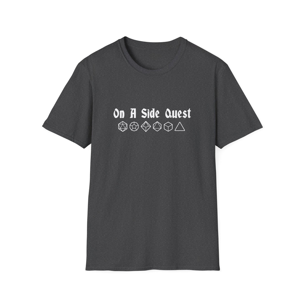 On A Side Quest - Unisex Softstyle DnD T-Shirt - Dungeon Master DM Shirt - DnD Accessories