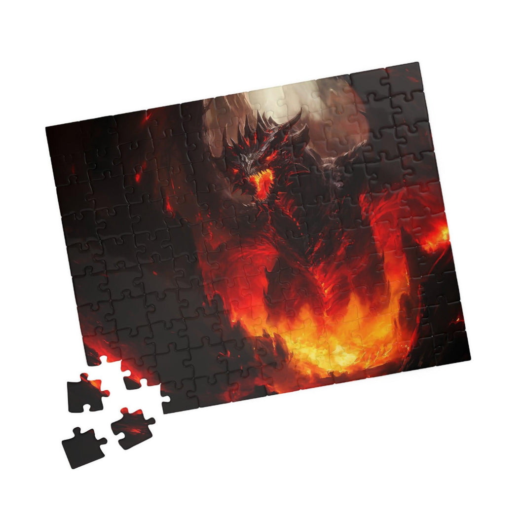 Puzzle, Lava Dragon (110, 252, 500-piece) - DnD Gift - RPG