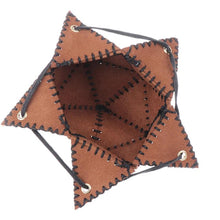 Load image into Gallery viewer, Dice Bag, Leather D20 Polygonal Pouch
