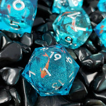 Cargar imagen en el visor de la galería, Dice Set, 7Pcs/Set Liquid Core Resin Quicksand Polyhedral Dice for DnD
