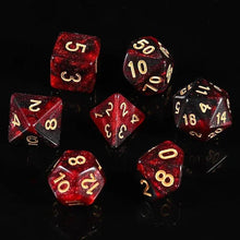 Load image into Gallery viewer, Dice Set, 7Pcs/Set Sparkle Polyhedral Dice for DnD
