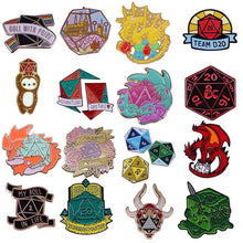 Load image into Gallery viewer, Pins, Dungeons &amp; Dragons Themed Enamel Pins / Brooches / Lapel
