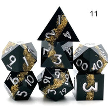 Cargar imagen en el visor de la galería, Dice Set, 7Pcs/Set Sharp Resin Polyhedral Dice - Three-layer Sandwich Dice
