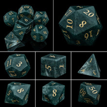 Load image into Gallery viewer, Dice Set, 7Pcs/Set Sharp Edge Polyhedral Crystal &amp; Gemstone DnD Dice
