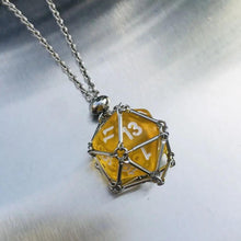 Load image into Gallery viewer, Jewelry, Pendant Crystal Net Metal Necklace Necklace Dice Pendant
